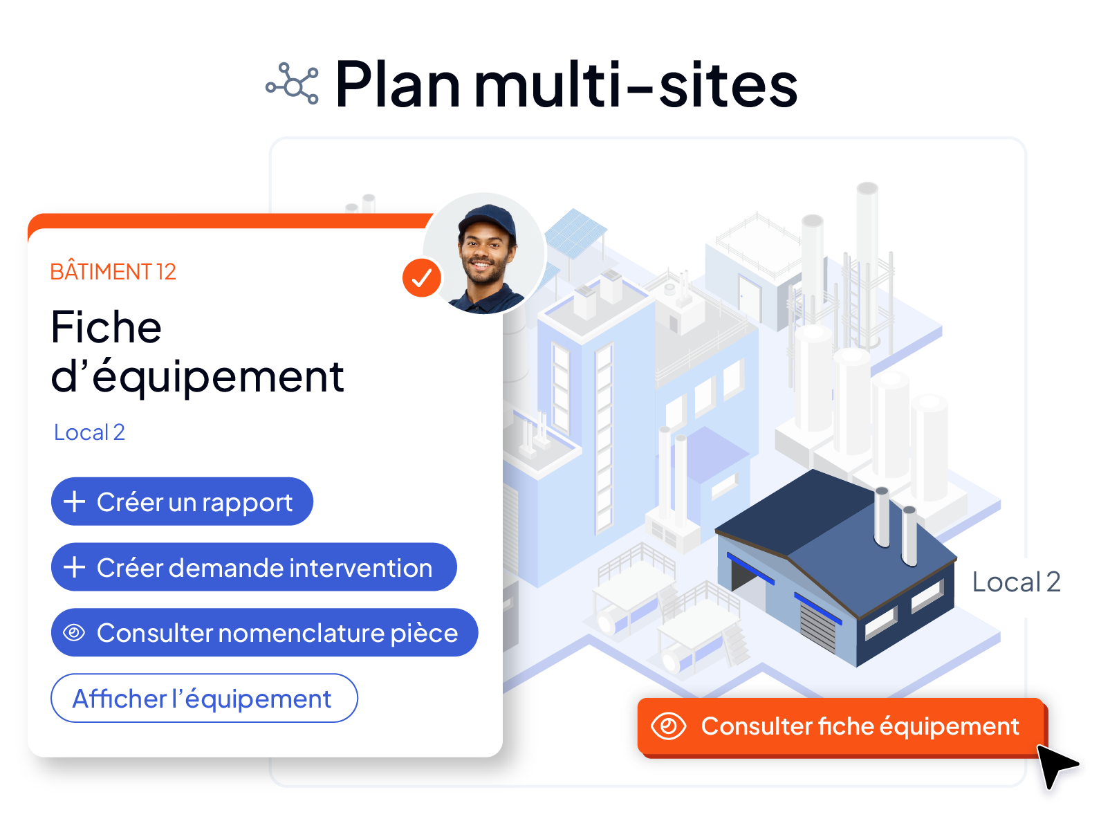 Arborescence illustrée par plans et photos dans la GMAO AQ Manager
