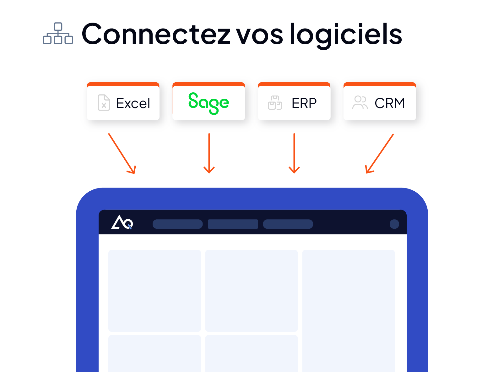 Connexion des logiciels existants pour importer les données dans AQ Manager