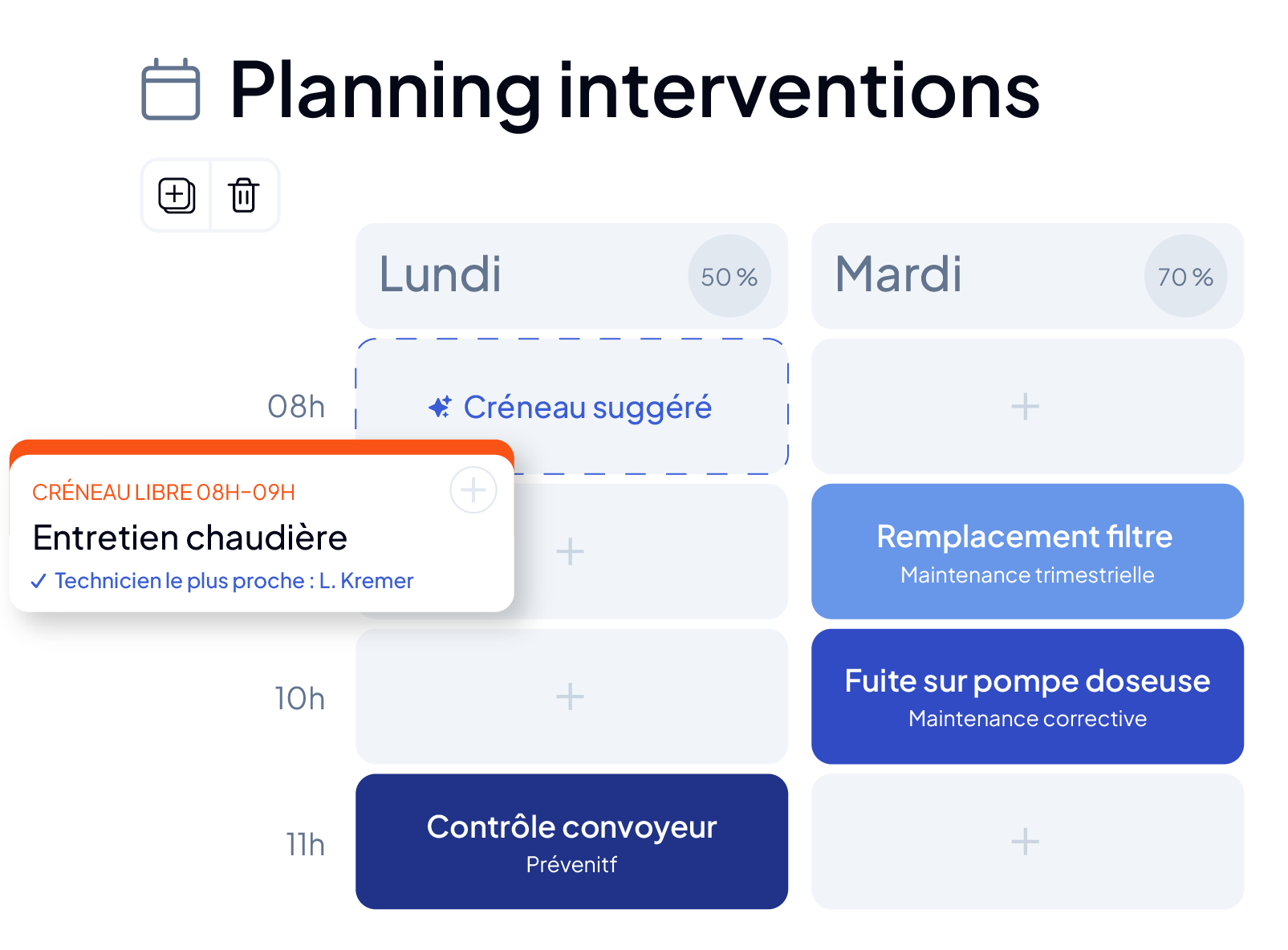 Affectation intelligente des techniciens aux interventions dans AQ Manager
