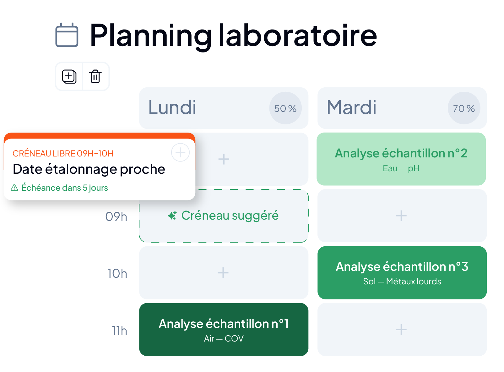Planification de la maintenance des équipements de laboratoire dans AQ Manager