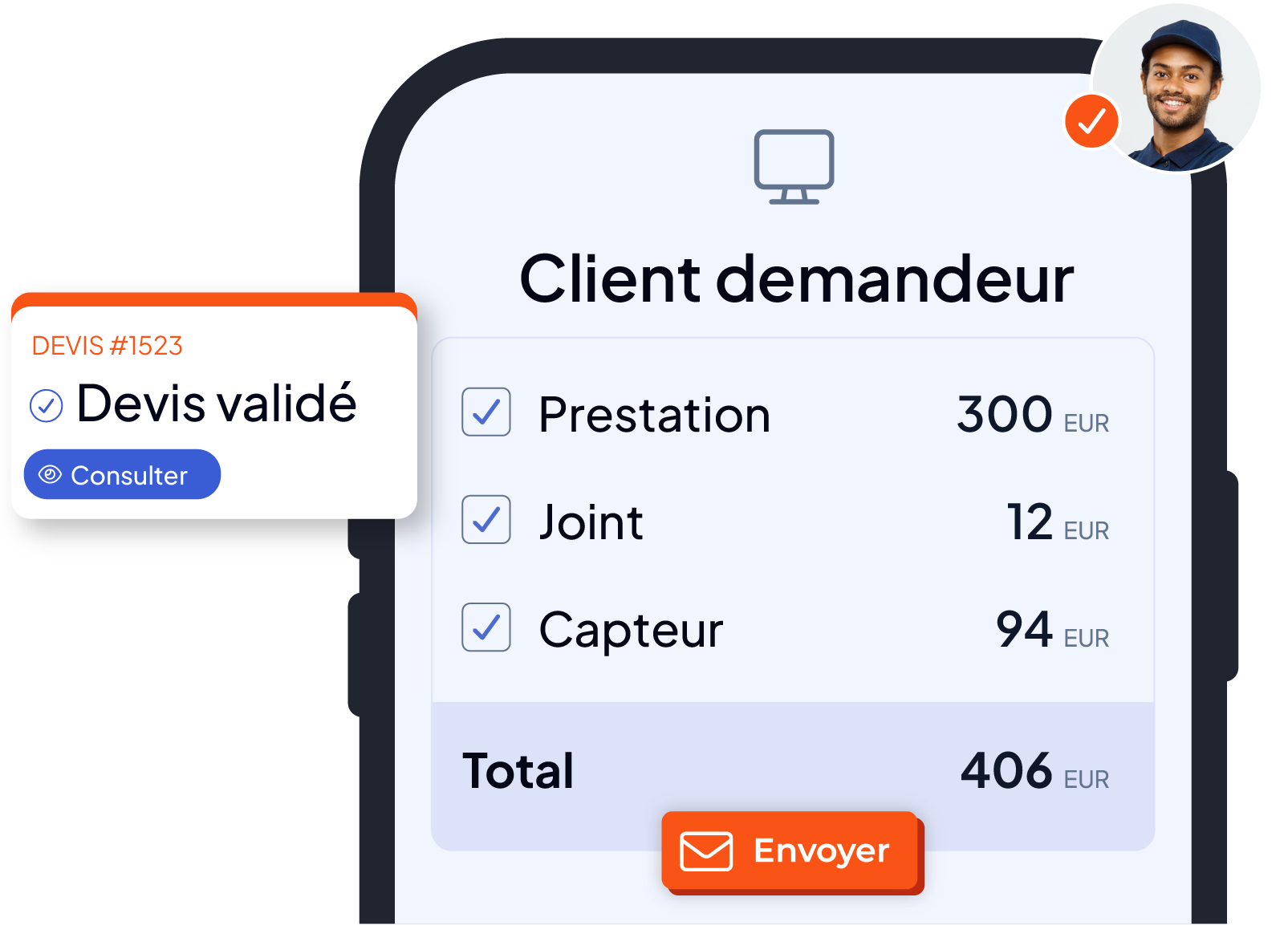Génération d'un devis depuis l'application mobile AQ Manager