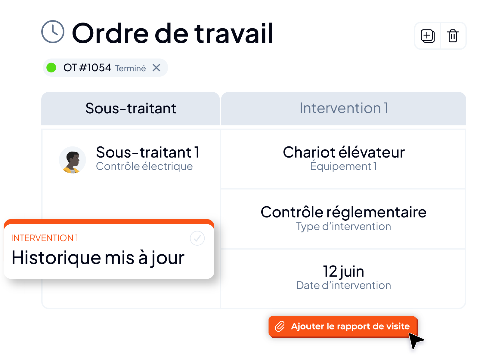 Rapports et historique des interventions dans la GMAO AQ Manager