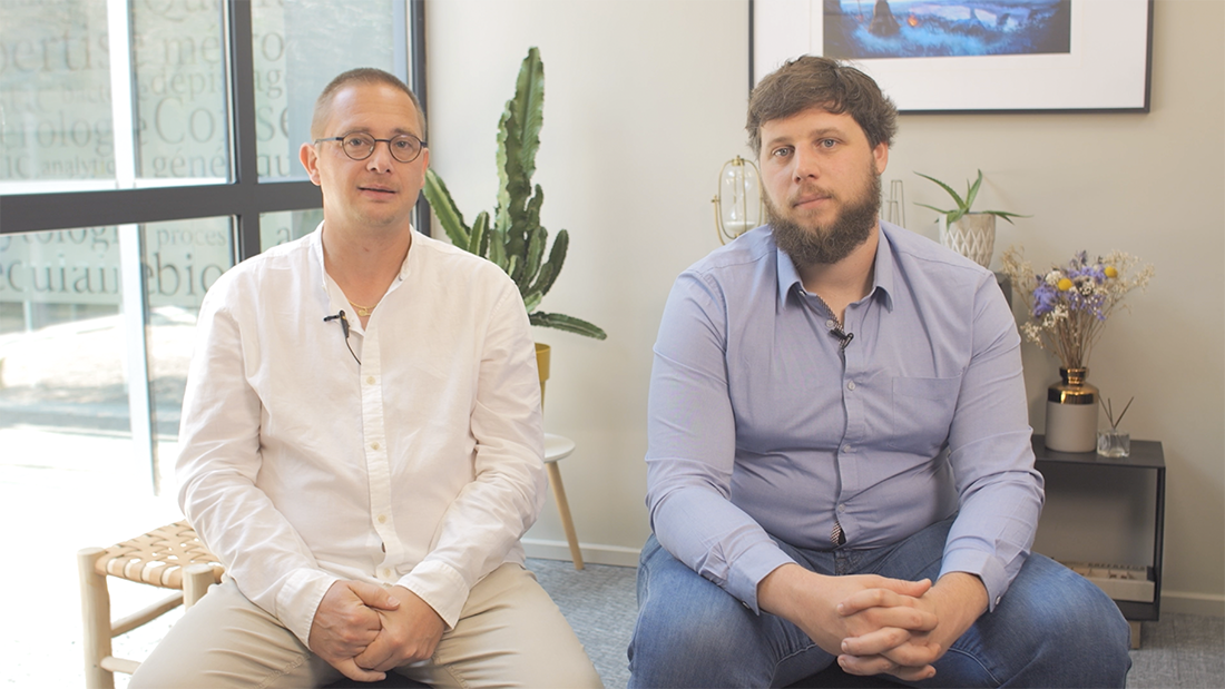 Antoine et Benoit, du laboratoire IAGE, lors de leur témoignage